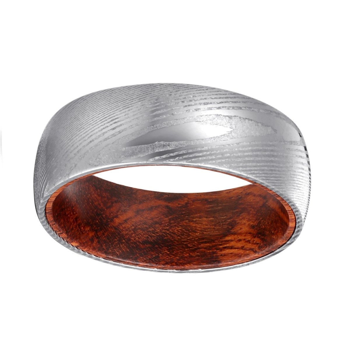 RANGO — lifestyle on hand — men's damascus steel wedding ring | Aydins Jewelry