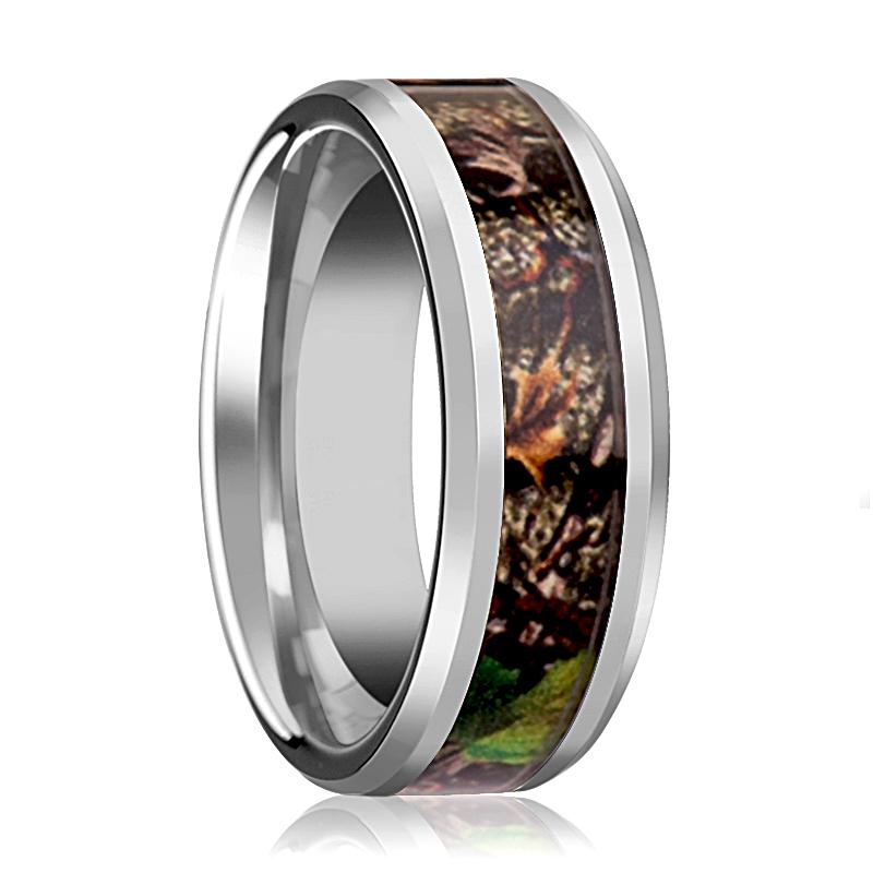 Black Tungsten Carbide Ring Camo Camouflage 8mm Comfort Fit Wedding band |  Tungsten Rings | Tungsten Jewelry
