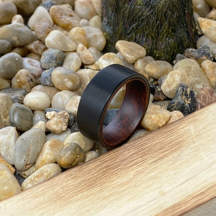 REPTAR | Snake Wood, Black Flat Brushed Tungsten - Rings - Aydins Jewelry