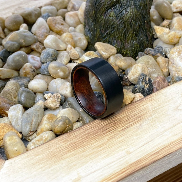 REPTAR | Snake Wood, Black Flat Brushed Tungsten - Rings - Aydins Jewelry - 7