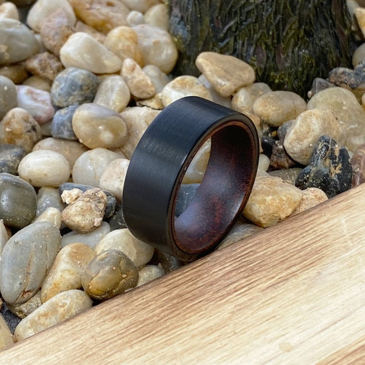REPTAR | Snake Wood, Black Flat Brushed Tungsten - Rings - Aydins Jewelry - 5