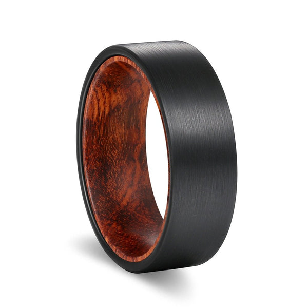 REPTAR | Snake Wood, Black Flat Brushed Tungsten - Rings - Aydins Jewelry - 1