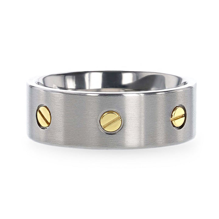 RESOLUTE | Titanium Ring Rotating Screw Design - Rings - Aydins Jewelry - 3