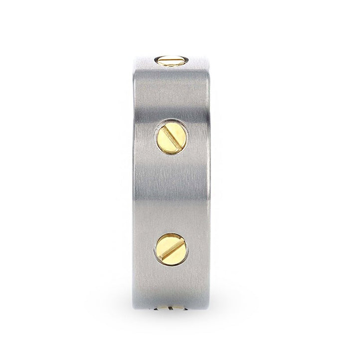 RESOLUTE | Titanium Ring Rotating Screw Design - Rings - Aydins Jewelry - 2