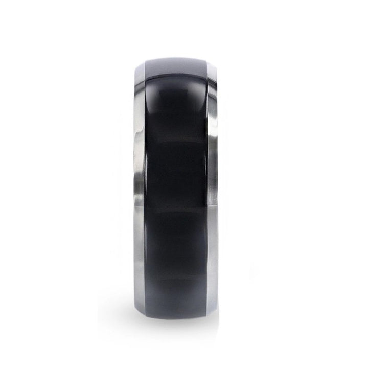 SALEEN | Black Titanium Ring Polished Finish - Rings - Aydins Jewelry - 3