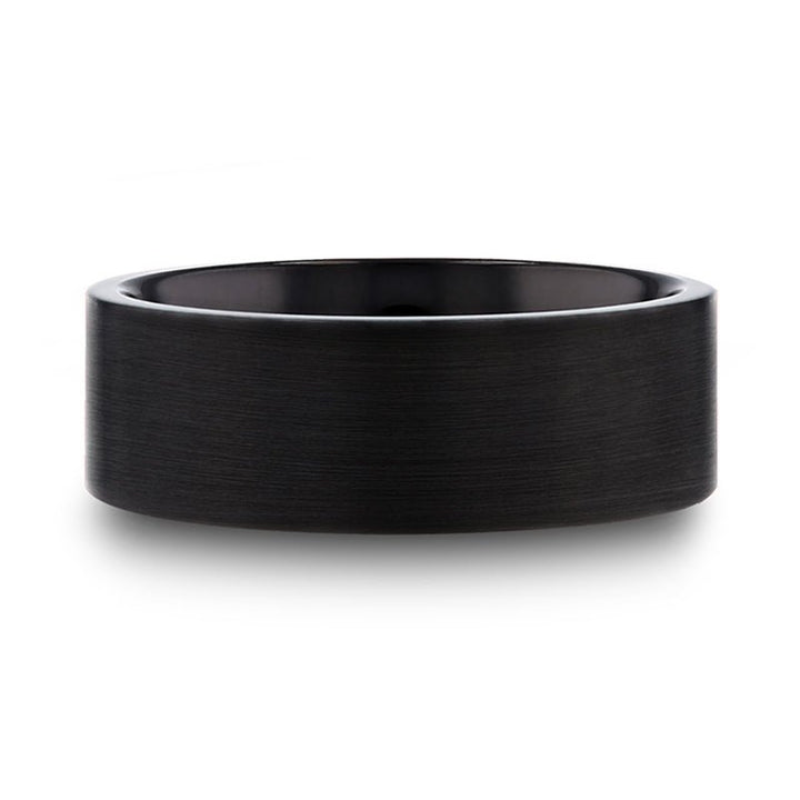 SAN BERNARDINO | Black Titanium Ring, Flat Brushed - Rings - Aydins Jewelry - 2