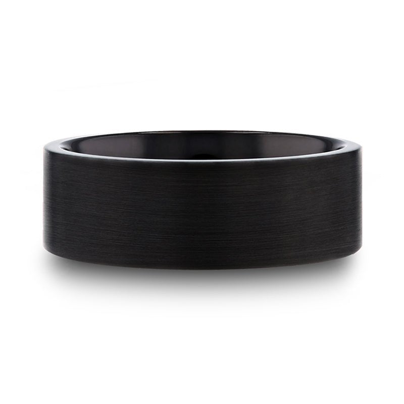 SAN BERNARDINO | Black Titanium Ring, Flat Brushed - Rings - Aydins Jewelry - 2