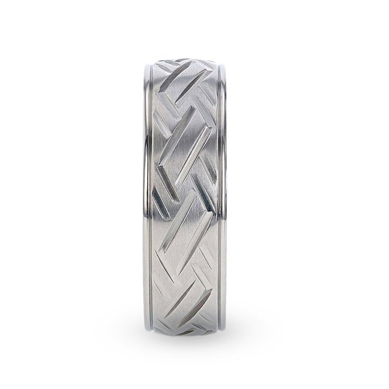 SATURN Yellow Gold men's wedding band, image 2