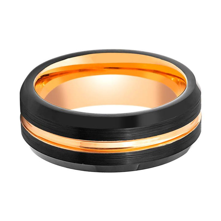 SENNA | Tungsten Ring Rose Gold Groove - Rings - Aydins Jewelry - 2