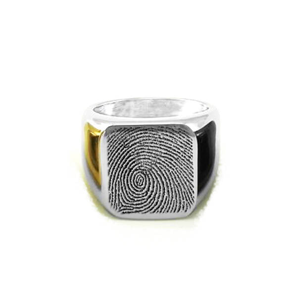 Signet Ring - Custom Signet Ring - Fingerprint Ring - Signet Rings - Aydins Jewelry - 3