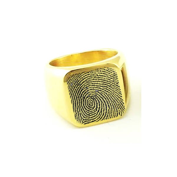 Signet Ring - Custom Signet Ring - Fingerprint Ring - Signet Rings - Aydins Jewelry - 2
