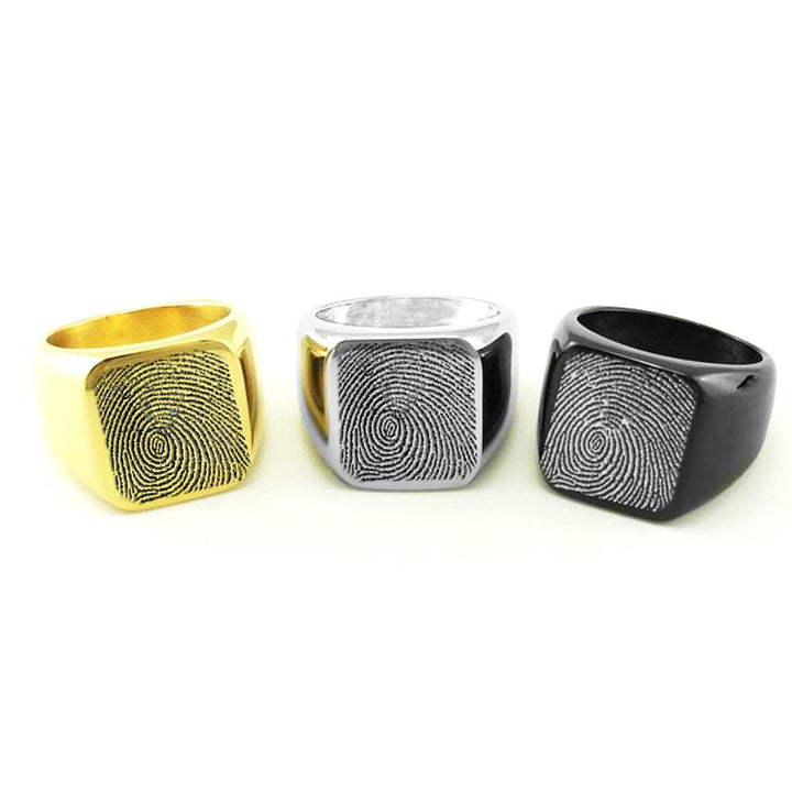 Signet Ring - Custom Signet Ring - Fingerprint Ring - Signet Rings - Aydins Jewelry - 1