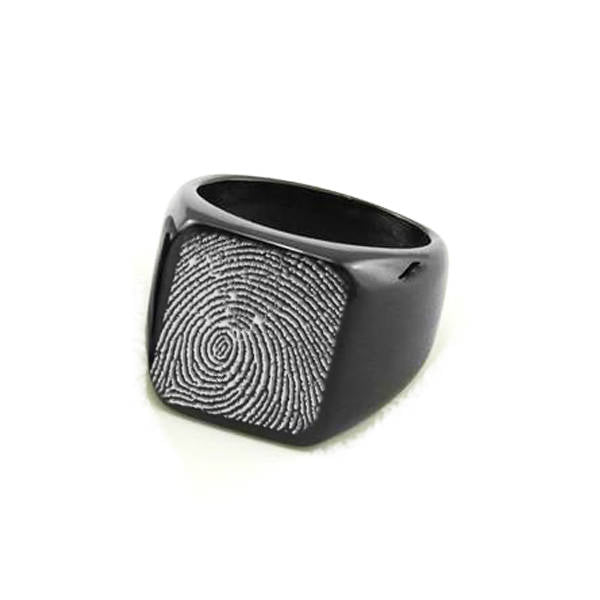 Signet Ring - Custom Signet Ring - Fingerprint Ring - Signet Rings - Aydins Jewelry - 4