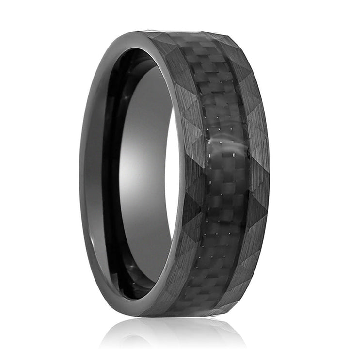 SPEEDSTER | Tungsten Ring Carbon Fiber - Rings - Aydins Jewelry - 1