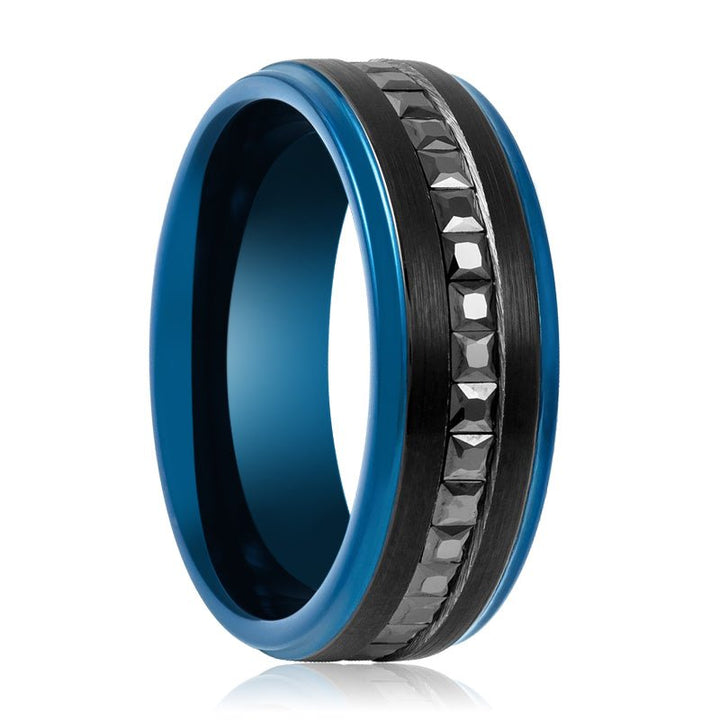 STALLION | Tungsten Ring Cut Black CZ - Rings - Aydins Jewelry - 1