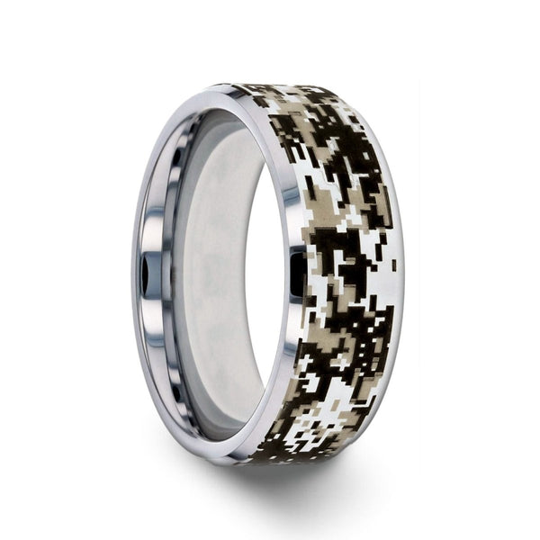 STEALTH | Tungsten Ring Engraved Digital Camouflage