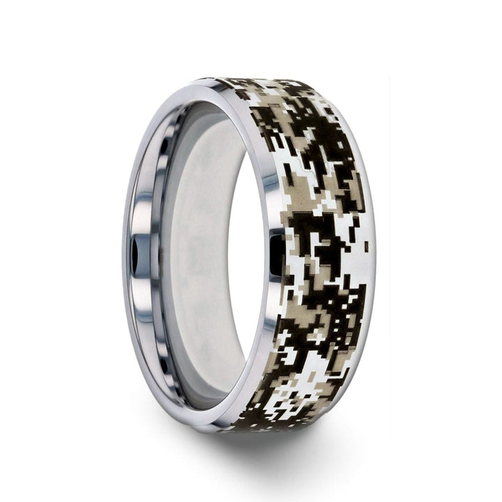 STEALTH | Tungsten Ring Engraved Digital Camouflage - Rings - Aydins Jewelry - 1