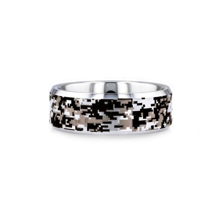 STEALTH | Tungsten Ring Engraved Digital Camouflage - Rings - Aydins Jewelry - 3