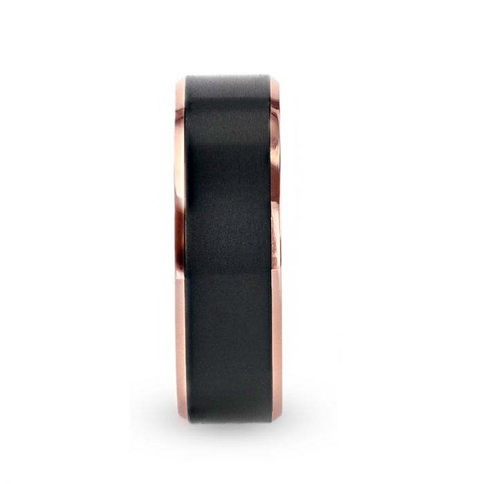 STEPHEN Rose Gold men's wedding band, image 2