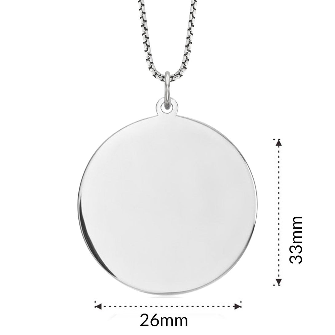 Sterling Silver Fingerprint Circle Pendant - Pendant > Fingerprint Necklace > Fingerprint Jewelry > Memorial Jewelry > Sterling Silver Fingerprint Necklace > Fingerprint Charm > Signature Jewelry > Photo Pendant > Real Photo Jewelry > - Aydins Jewelry - 3