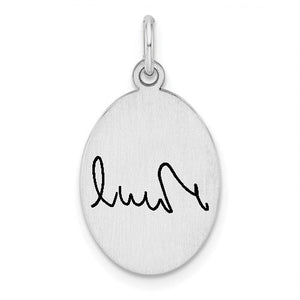 Sterling Silver Fingerprint Oval Pendant - Pendant > Fingerprint Necklace > Fingerprint Jewelry > Memorial Jewelry > Sterling Silver Fingerprint Necklace > Fingerprint Charm > Signature Jewelry > Photo Pendant > Real Photo Jewelry > - Aydins Jewelry - 4