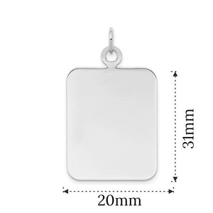 Sterling Silver Fingerprint Rectangle Pendant - Pendant > Fingerprint Necklace > Fingerprint Jewelry > Memorial Jewelry > Sterling Silver Fingerprint Necklace > Fingerprint Charm > Signature Jewelry > Photo Pendant > Real Photo Jewelry > - Aydins Jewelry - 4