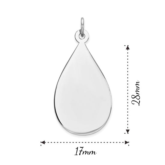 Sterling Silver Fingerprint Tear Drop Pendant - Pendant > Fingerprint Necklace > Fingerprint Jewelry > Memorial Jewelry > Sterling Silver Fingerprint Necklace > Fingerprint Charm > Signature Jewelry > Photo Pendant > Real Photo Jewelry > - Aydins Jewelry - 2