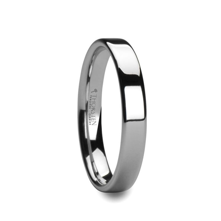 STOCKTON | White Tungsten Ring Flat - Rings - Aydins Jewelry - 2