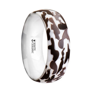 STRYKER White Ceramic men's wedding band, image 1
