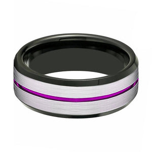 SWOOSH — lifestyle on hand — men's tungsten carbide wedding ring | Aydins Jewelry