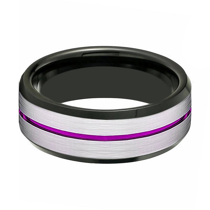 SWOOSH — lifestyle on hand — men's tungsten carbide wedding ring | Aydins Jewelry
