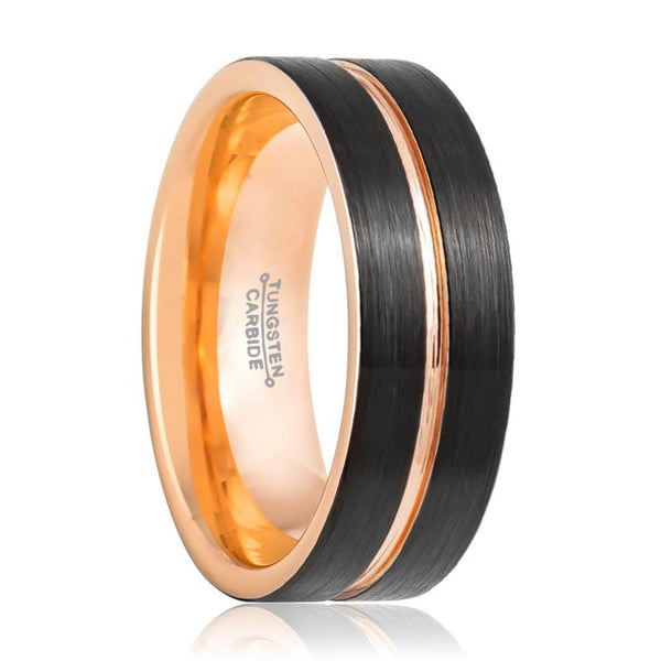 TRISTON | Tungsten Ring Rose Groove Pipe Cut