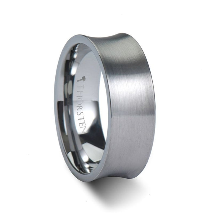 TUCSON | Concave Tungsten Ring Brushed Finish - Rings - Aydins Jewelry - 1