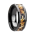 TUNDRA Black Ceramic men's wedding band, image 1