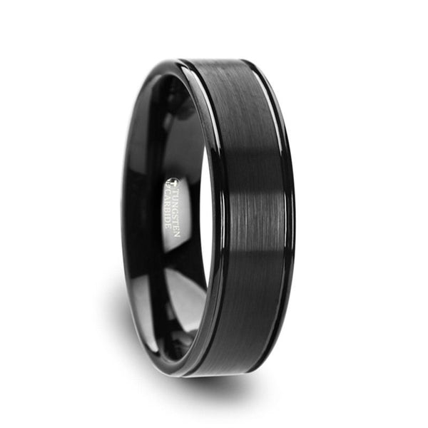 TURNER | Tungsten Ring Dual Offset Grooves - Rings - Aydins Jewelry - 1