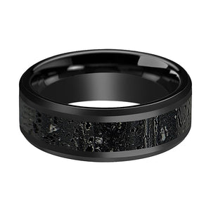 VESUVIUS Black Ceramic men's wedding band, image 2