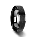 WARRIOR Black Ceramic men's wedding band, image 1