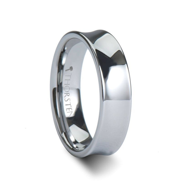 WASHINGTON | Concave Tungsten Ring Polished Finish - Rings - Aydins Jewelry - 3