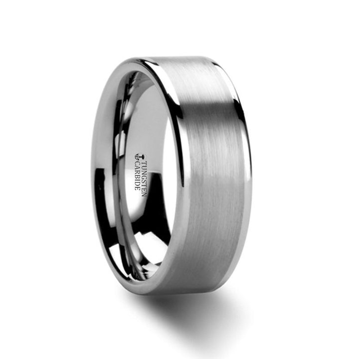 WAYNE | Tungsten Ring Brushed Finished Center - Rings - Aydins Jewelry - 3