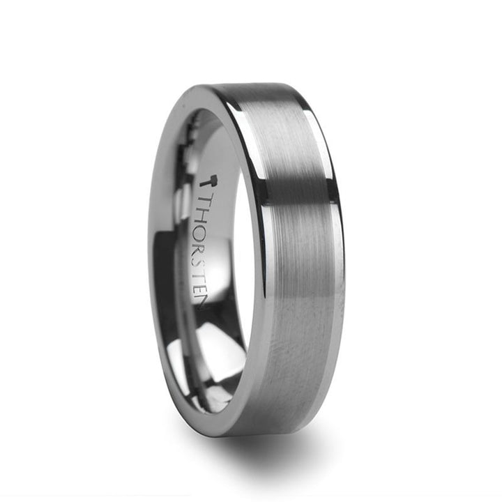 WAYNE | Tungsten Ring Brushed Finished Center - Rings - Aydins Jewelry - 2