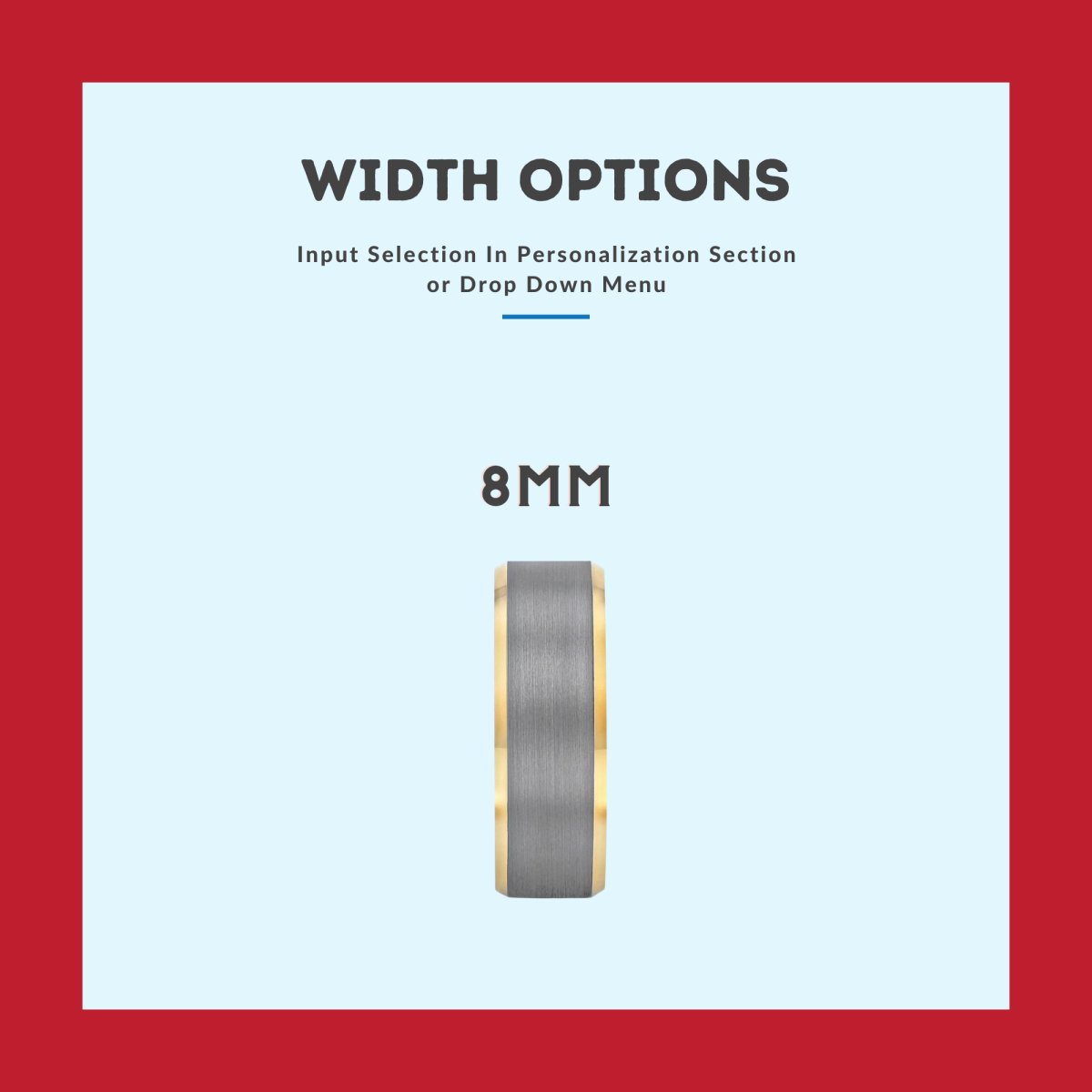 WODEROS | Multi Color Wood, Brushed, Silver Tungsten Ring, Gold Beveled Edges - Rings - Aydins Jewelry - 3