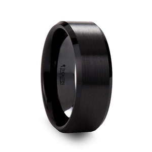 YORKSHIRE Black Ceramic men's wedding band, image 1