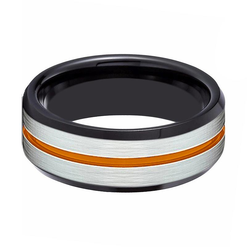 ZORRO — lifestyle on hand — men's tungsten carbide wedding ring | Aydins Jewelry
